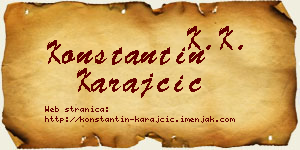 Konstantin Karajčić vizit kartica